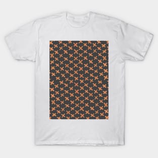 X stitches pattern - grey and orange T-Shirt